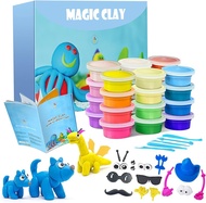 Modeling Clay Kit - 24 Colors Air Dry Clay DIY Molding Clay with Tools Kids Art Crafts Gift for Boys