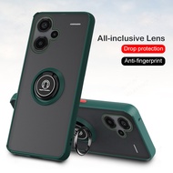 Matte Camera Protection Armor Phone Case For Xiaomi Redmi Note 13 5G Note 13 pro Car Magnetic Ring Stand Back Shell On Xiaomi Redmi Note 13 Pro Plus 5G