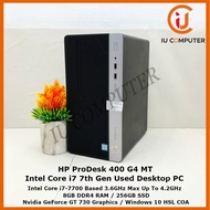 HP PRODESK 400 G4 MT INTEL CORE I7-7700 8GB RAM 256GB GT730 SSD USED DESKTOP REFURBISHED PC