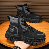 QC M1251 Men's Boots, British Retro Style Men's Shoes - Fashion Men's Shoes, Outdoor Waterproof Leat