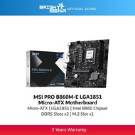 MSI PRO B860M-E LGA1851 Micro-ATX Motherboard