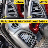 CJ7F แดชบอร์ดเครื่องปรับอากาศac Vent Outletตกแต่งสำหรับhonda Hrv Hr-v Zrv Z-rv 2023 2024 อุปกรณ์ตกแต