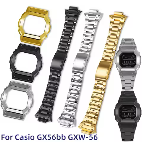 GX-56 metal case strap for Casio G-SHOCK GX-56BB GXW-56 Bezel modification DIY Stainless steel set p