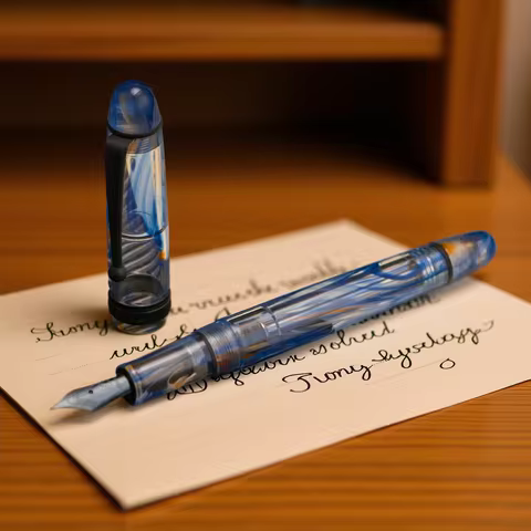 Asvine V126 Vacuum Filling Fountain Pen EF/F/M/ Stub 1.1 Nib, Transparent Brown/ Matte Gray, White A