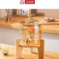 Amber Glass Bottle with Faucet - 2.6 Liter Capacity Stand Included