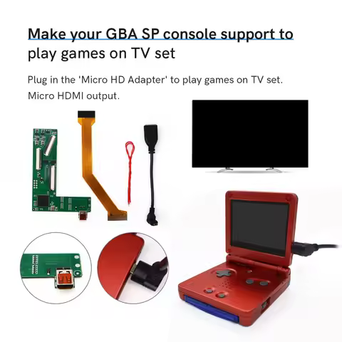 For GBA SP HDMI Port PCB Mod Kits Adapter HDTV Converter Kit For Gameboy Advance SP GBA SP Play on T