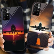 Aircraft Airplane Fly Travel 01 Glass Phone Case For POCO F3 F4 F5 M3 M4 M5 M6 4G X3 X4 GT NFC X5 X6