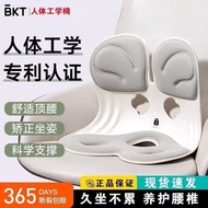 BKT护腰坐垫人体工学办公室久坐学生神器不累成人矫正靠垫靠背jin