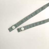 藍綠格紋 口罩吊繩 口罩鍊