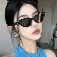 Star Black Cross Star Meteor Sunglasses Small Frame Cat Eye Sunglasses Female High-End Anti-Ultravio