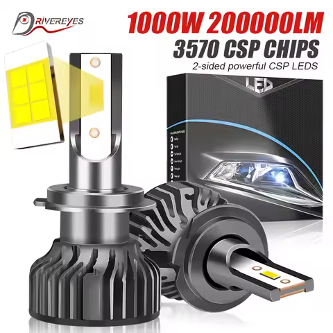 Turbo H7 Car Led Headlights Canbus No Error 6000K 200000LM H4 H11 Led Lamp H8 H9 H1 9005 HB3 9006 HB