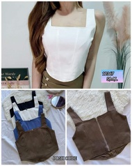 Posh Code // Casual Simple Square Neck Solid Top Blouse 简约百搭方领纯色上衣【 READY STOCK❗❗❗】