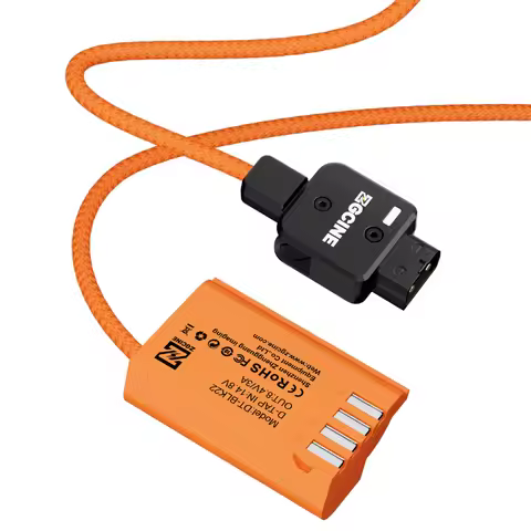 Dummy Battery Power Cable D-Tap to DMW-BLK22 Dummy Battery for Panasonic Lumix DC-G9 II/ DC-S5/ DC-S