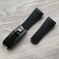 Suitable For Rolex Daytona Black Water Ghost Yacht GMT Curved Strap Rubber 20mm Short Version