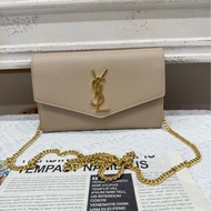 YSL 信封包奶茶色