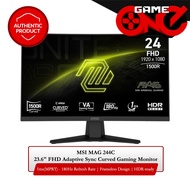 MSI MAG 244C 23.6" FHD 1ms MPRT VA Adaptive Sync Curved Gaming Monitor [180Hz]