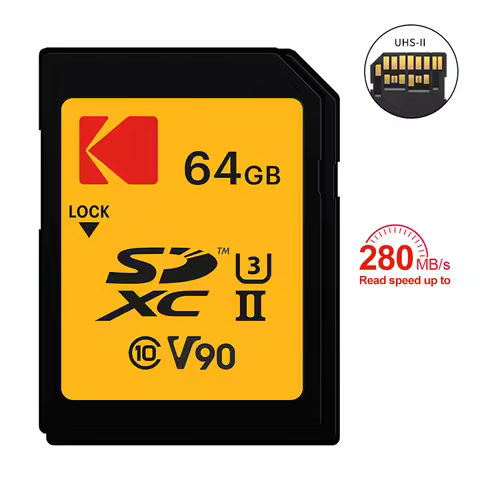 Kodak Camera SD Card High Speed 280Mb/s V60 V90 U3 64GB 128GB 256GB 1T Memory Card For Canon For Son