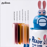 7CTK Disney Children's Vacuum Flask Crazy Animal City School Dedicated Double Drinking Cup with Cup 