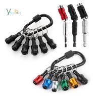 3 Pivoting Bit Tip Holder and 12 Bit Holder Keychain 1/4 Inch Pivot Drill Bit Holder Screwdriver Bit