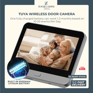 [TUYA SMART] Wireless Video Doorbell with 4.3" Monitor - 3MP HD Camera PIR Motion Detection 2-Way Au