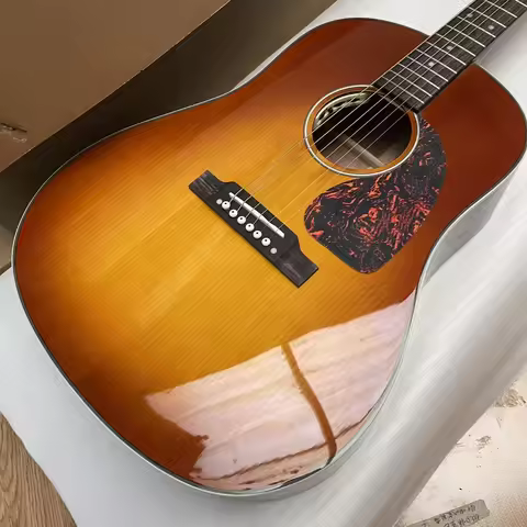 New Arrival 41# J45 Acoustic Electric Guitar Solid Spruce Top Rosewood Side/back Bone Nut/Saddle In 