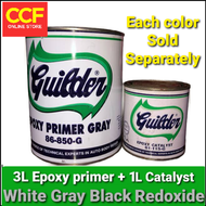 Guilder Epoxy Primer Gray Red oxide Black White 3L with Epoxy Catalyst 1L