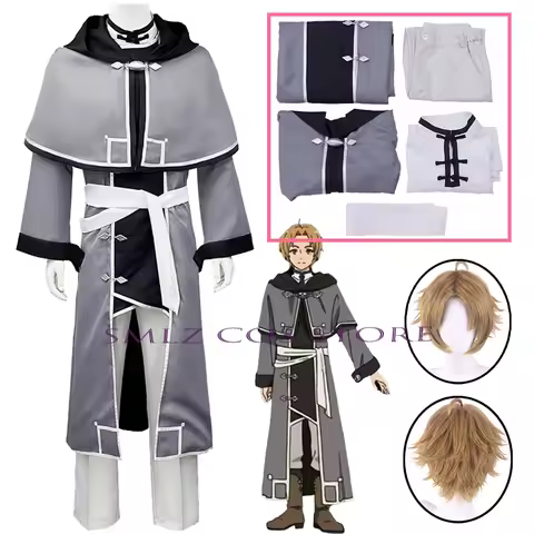 Rudeus Cosplay Anime Mushoku Tensei Jobless Reincarnation Greyrat Dead End Costume Uniform Trench Wi