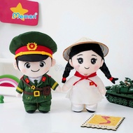 Vietnamese girl army teddy bear, high-end backwards warrior stuffed animal