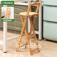 Bamboo Bar Stools 70/85/97 Cm In Height Foldable Easy To Carry And Space-saving Stable And Durable W