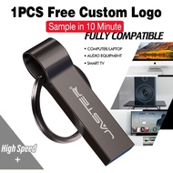 Free Custom Logo Metal USB 2.0 Flash Drive 4GB 8GB 16GB 32GB 64GB 128GB High Speed Keychain Pen Driv