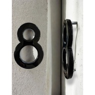 Villa house number, beautiful house number plate with 4D effect, classic black iron house number 170