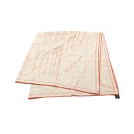 愛馬仕 Carre140 Pique Sellier 絲巾 Carr gant 絲質羊絨米色 二手女士