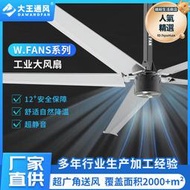 w.fans工業大風扇 工業強力大型吊扇 體育館倉庫超市自然通風降溫