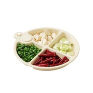 [Compartment Cooking Plate] Kitchen Storage Plate Compartment
