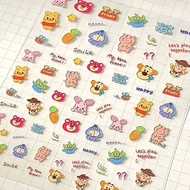 Cute Stickers Emoji Cartoon Pacha Dog Girl Heart Sanrio Manicure PVC Transparent Adhesive diy Creati