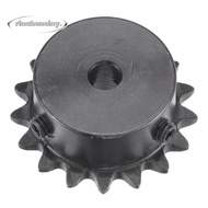 RINABONSINY Roller Sprockets, Black Oxide Single Strand 1/4" Pitch 17 Tooth Gear, Durable C45 Carbon