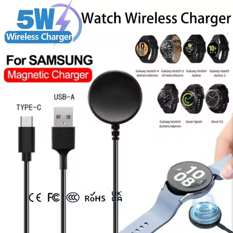 Smart Watch Chargers Magnetic Cable Type-C USB Portable Wireless Charger for Samsung Galaxy Watch 7 