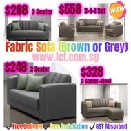 3 , 2 and 1 Seater Fabric Sofa (DA-909)
