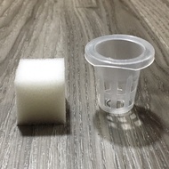 [SG In Stock] Net Cup / Net Pot [10pcs/set] - White Transparent Plastic Hydroponic Planting Mesh Net
