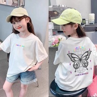 Teeforme Reflective Butterfly Kids T-Shirt I Reflective Rainbow Kids T-Shirt - Kids Tops 4-14 Years 
