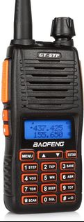 BAOFENG GT-5TP 8W/4W/1W 三功率雙向收音機,手持雙頻收音機,成人可充電,高功率收音機,附耳機,橘色