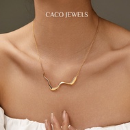 CACO Wave Design Pendant Necklace 18K Gold Vermeil Non-Tarnish "Wave (Necklace)" (1 Piece)