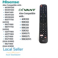 EN2H27 HIS-963 Devant Hisense new remote control for Hisense Devant LED smart TV RC3394408 / 01 ER