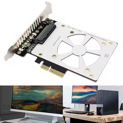 PCI-E Expansion Adapter Card Riser Card 4000MB/s SFF-8639 PCIe Adapter X4/X8/X16 Slot PCI-E GEN3 for