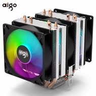 Aigo gale dual tower 6 heats RGB CPU Cooler pc radiator Cooling 4PIN PWM 90mm Fan In 1150 1155 1156 1366 AM2AM3AM4 AMD