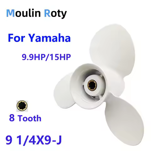 Propeller 9 1/4X9-J for Yamaha 63V-45945-10-El Propeller Suitable for Yamaha 2-Stroke 9.9Hp 15Hp
