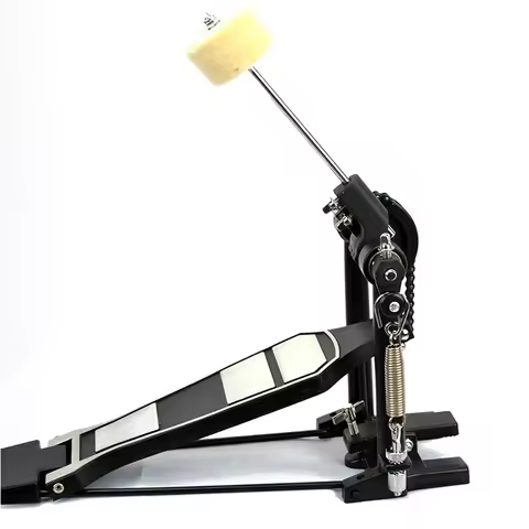 Drum Pedal with Drum Wool Beater Aluminium Alloy Singles Drum Pedal Drum Set Pedal Singles Pedal Dru