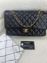 97%🆕Chanel CF medium  25cm 黑金