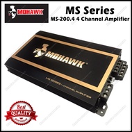 100% MOHAWK MS Series 4 Channel Amplifier MS-200.4 Power Amplifier Car Amplifier Car Power Amp Add On 8GA Cable Set