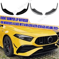 Front Bumper Lip Spoiler Diffuser Splitter Scratch Protector Body Kit For Mercedes Benz A Class W177